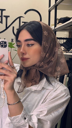 مینی اسکارف سه گوش توری کدmm9