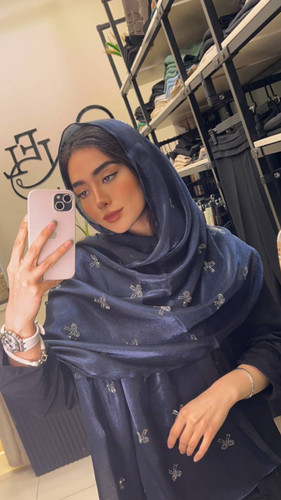شال ژان ژان نگینی پاپیون کد sm58