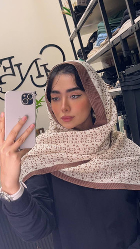 شال پلیسه طرحدار کد sp48