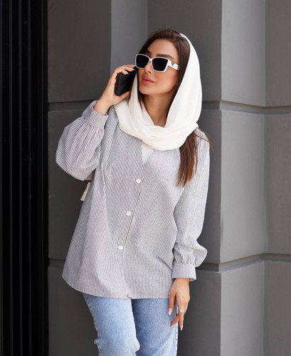 مانتو چشمک لنین راه راه کد 606